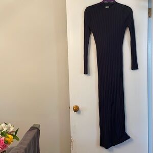 Abercrombie & Fitch long sleeve glossy maxi sweater dress